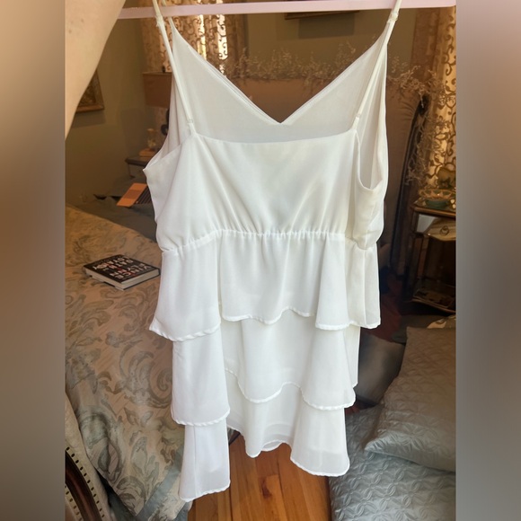 White Tiered Ruffled Dress - Picture 6 of 9